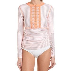 Cahaba Life coral longsleeve rashguard - Size M